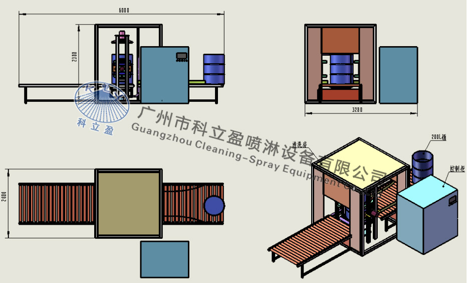 200升铁桶清洗机铁桶工业化工圆桶清洗设备