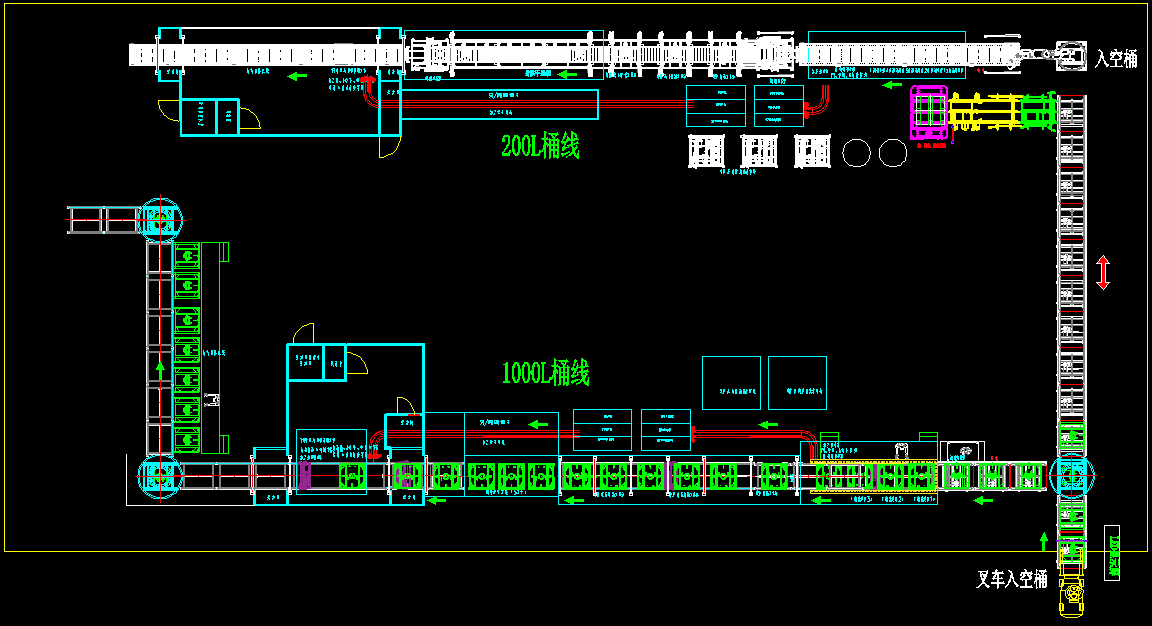 某新能源清洗线布局图