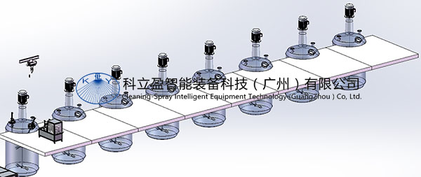 移动小车反应釜清洗设备