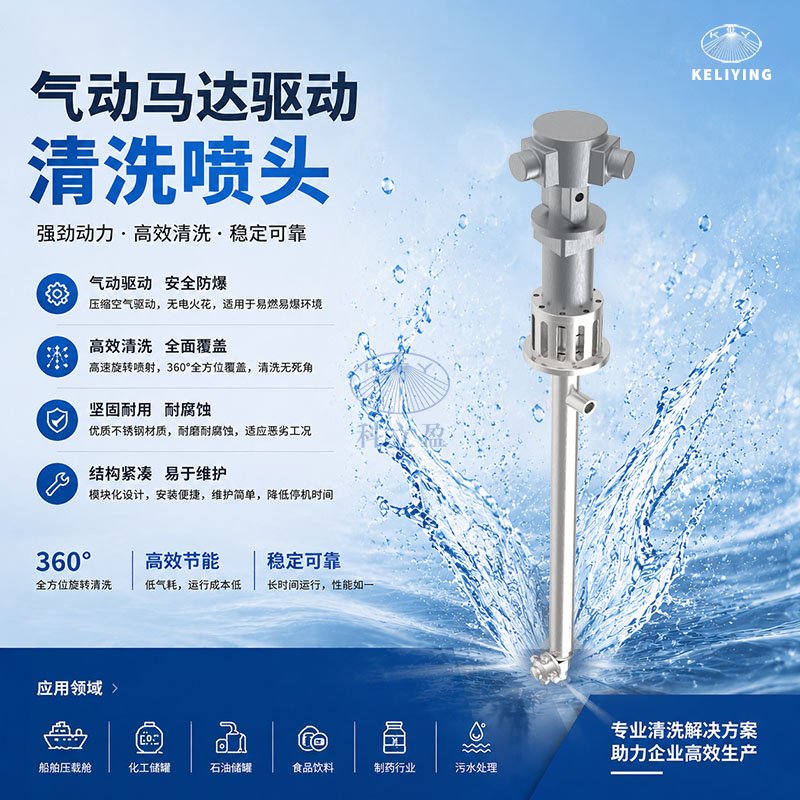 气动驱动清洗喷头